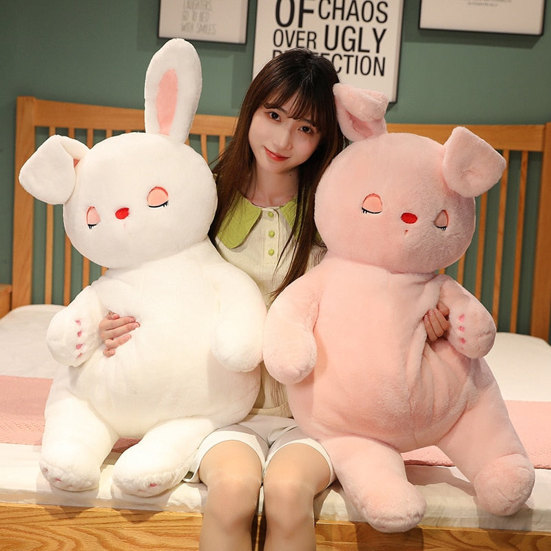 Chubby Sleeping Bunnie Soft Toys