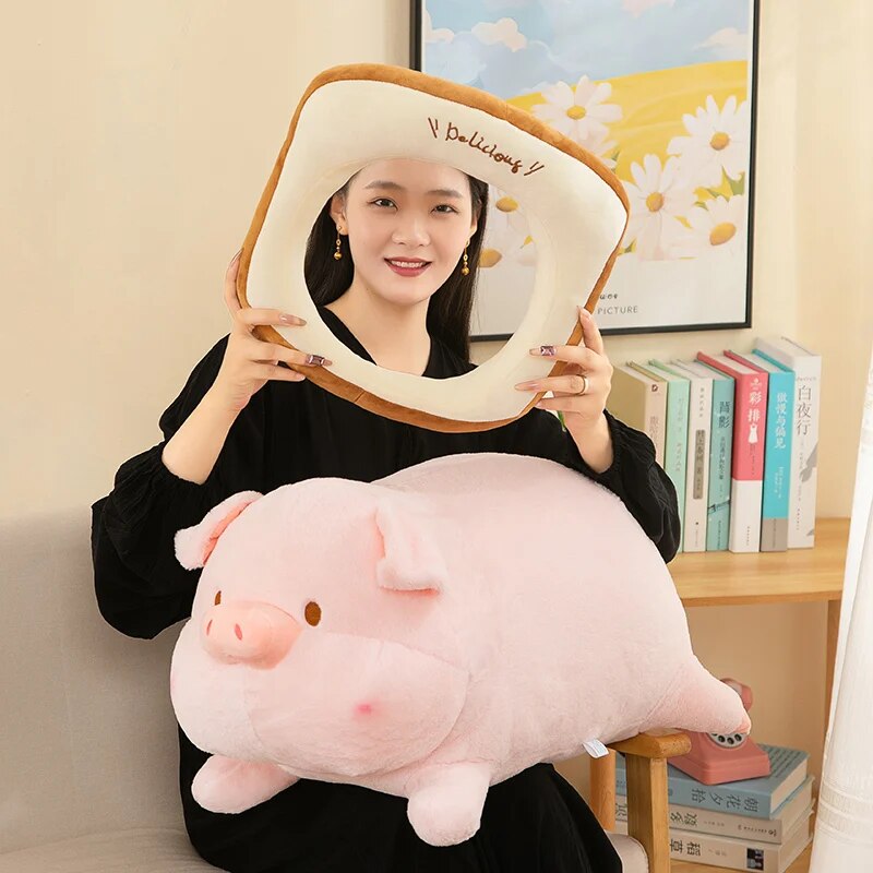 Kawaii Pig Toast Plush