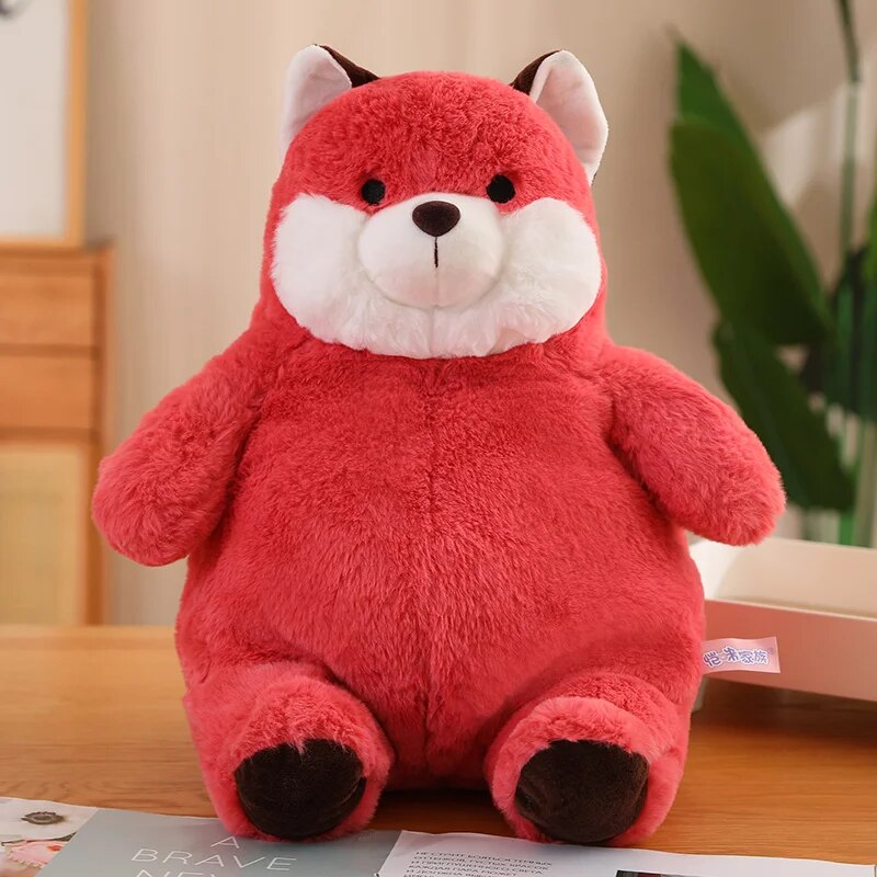 Peluche renard roux joufflu