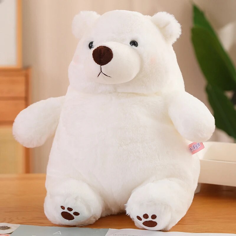 Chubby polar bear plush toy