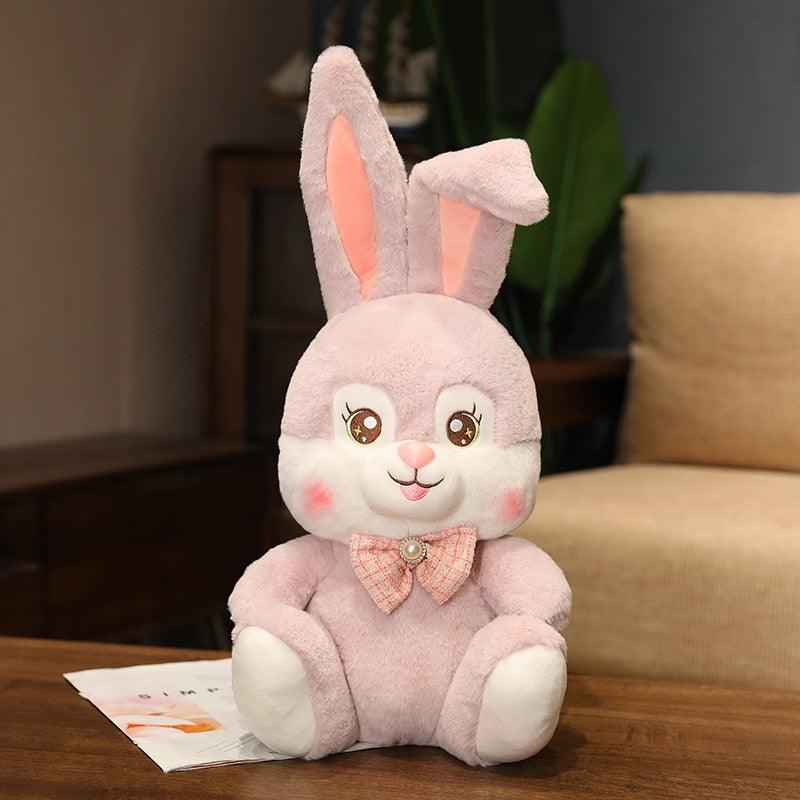 Peluches Kawaii Lapin Souriant Assis