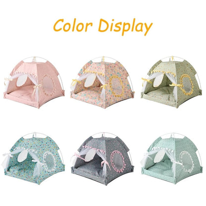 Adorable dog and cat bed tents