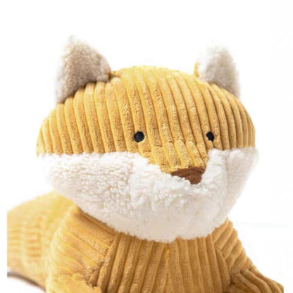 Peluche Renard en velours côtelé mignon et câlin