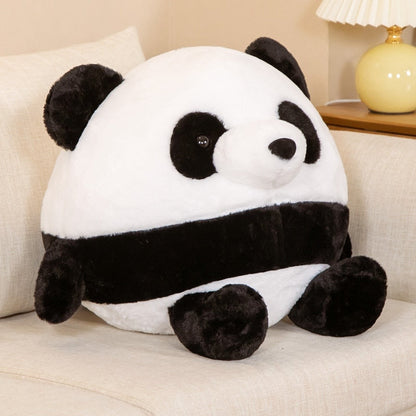 Round and chubby giant panda plush toy