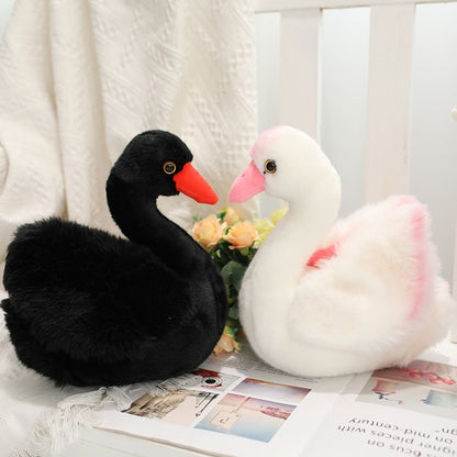 Black and white swan soft toy