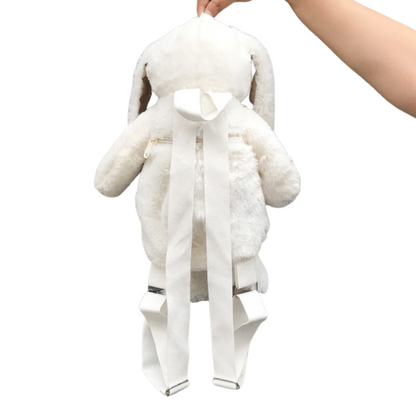 Kawaii White Rabbit Plush Backpack