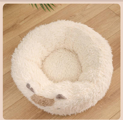 Alpaca Shaped Cat Bed, Warm Plush, Ideal for Small Dogs