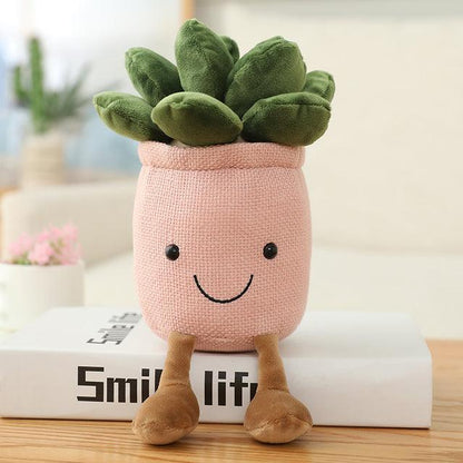 Divers types de plantes en peluche