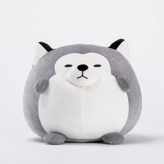 Peluche Husky ronde et trapue