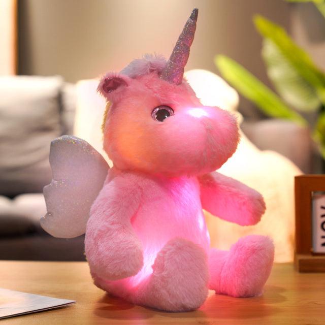 Peluche Licorne de dessin animé lumineuse