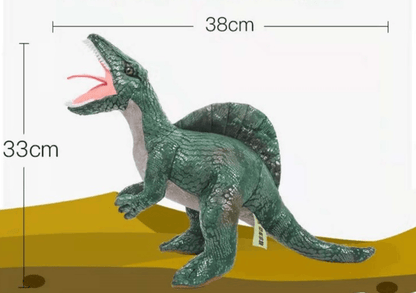 Plush doll simulating a large dinosaur
