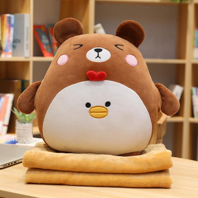 Kawaii Blanket Animals Plush Pillows