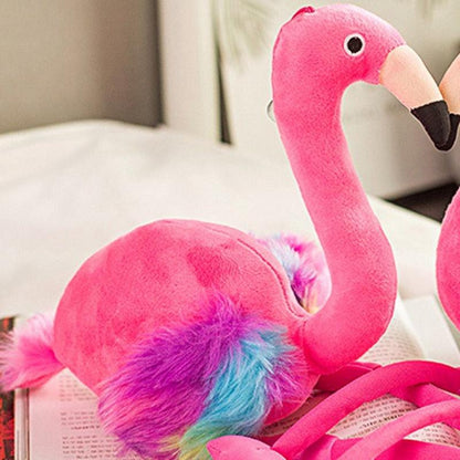 Jouets en peluche colorés en forme de flamant rose