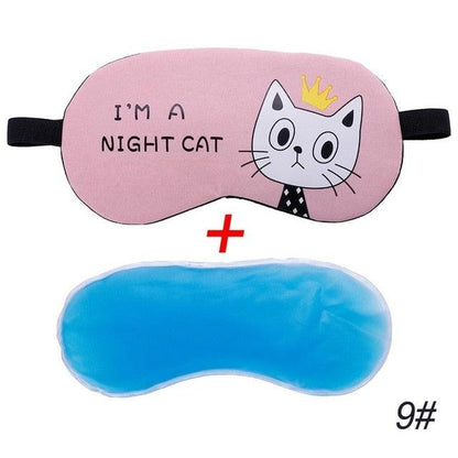 Masque de sommeil de voyage en forme de chat mignon