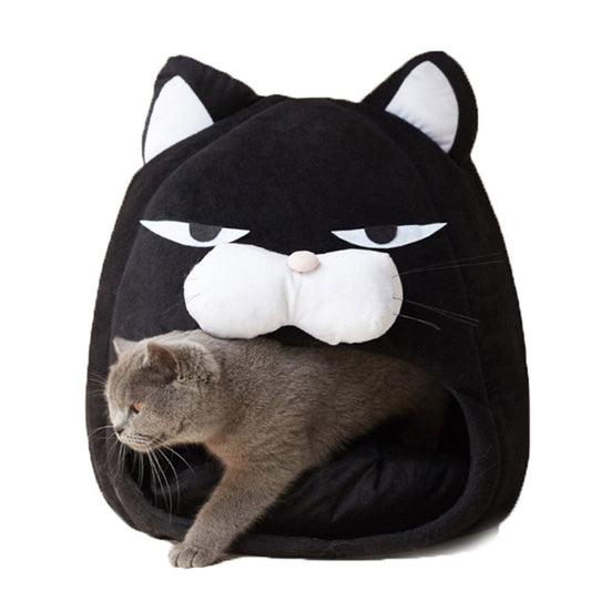 Lit en peluche pour chat Tuxedo Kitty