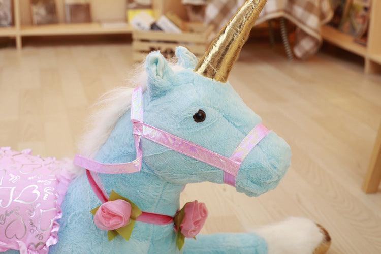 39" Large Majestic Unicorn Plush Doll with Saddle