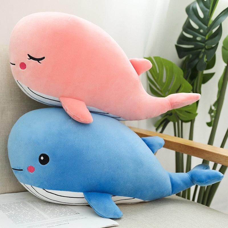 Oreiller en peluche baleine