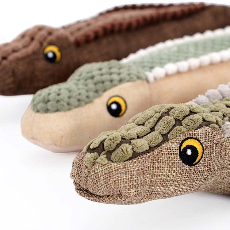 Crocodile dog toy with sound