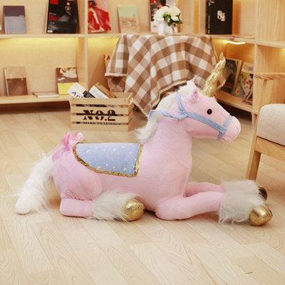 39" Large Majestic Unicorn Plush Doll with Saddle