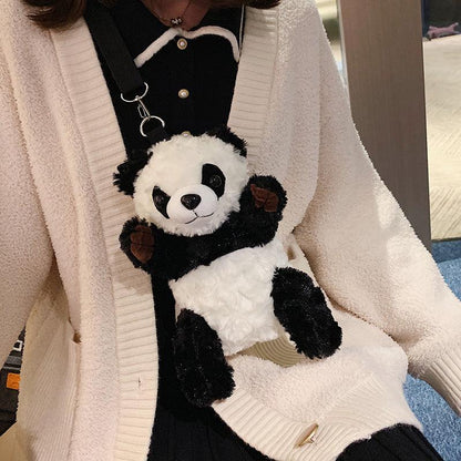 cute plush panda bag cartoon shoulder bag