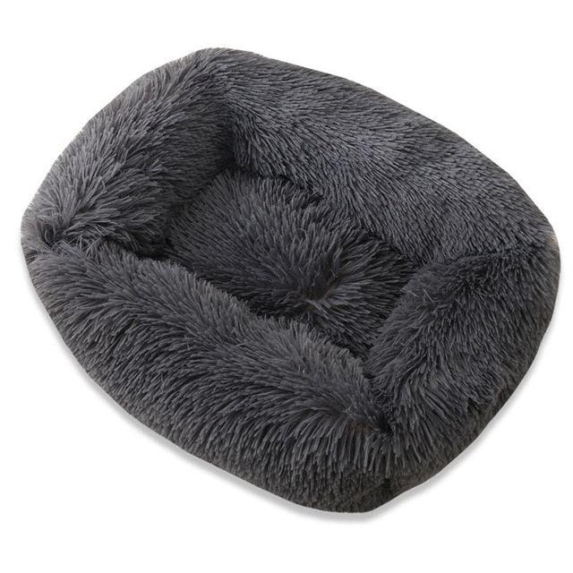 Square Dog and Cat Bed for Medium-Sized Pets, Super Soft, Warm, Fuzzy and Comfortable