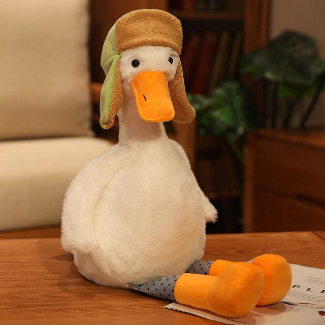 Goose soft toy in sitting position