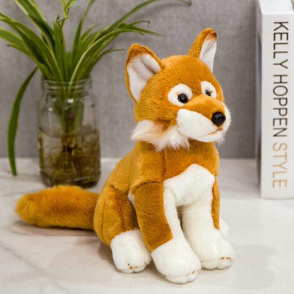 Realistic fox plush toy