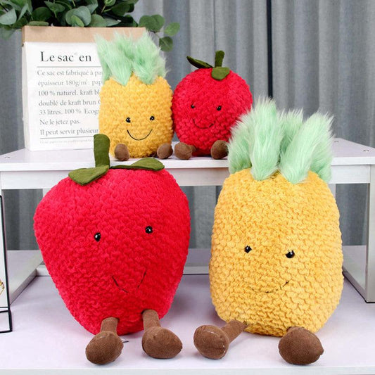 Peluches ananas et fraises super douces et amusantes