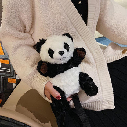 cute plush panda bag cartoon shoulder bag
