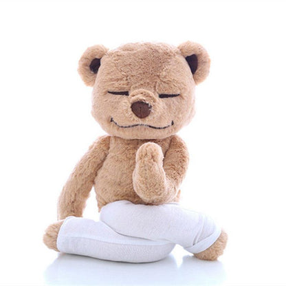 Plush Toy Bear Yoga Meditating Stuffed Animal