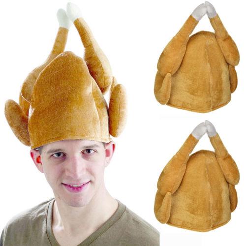 Chapeau de dinde de Noël en peluche adulte Xmas Novelty Gag Gift