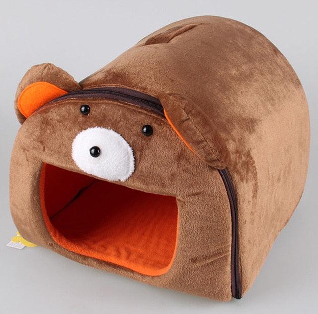 Winter Plush Hamster Bed Guinea Pig Tiny Cat Bed