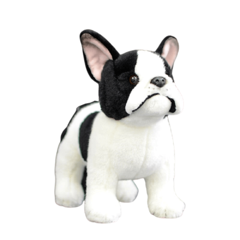 Peluche Bouledogue Français Noir et Blanc