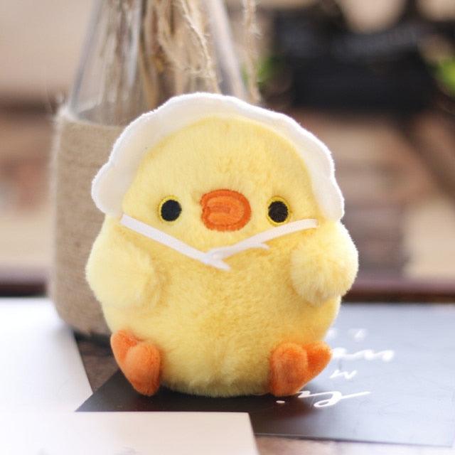 Little yellow chicken key ring