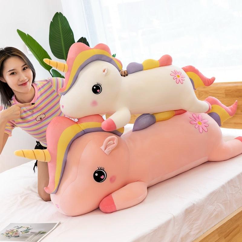 Jouet Kawaii Licorne Arc-en-ciel en peluche, Licorne géante en peluche pour enfants