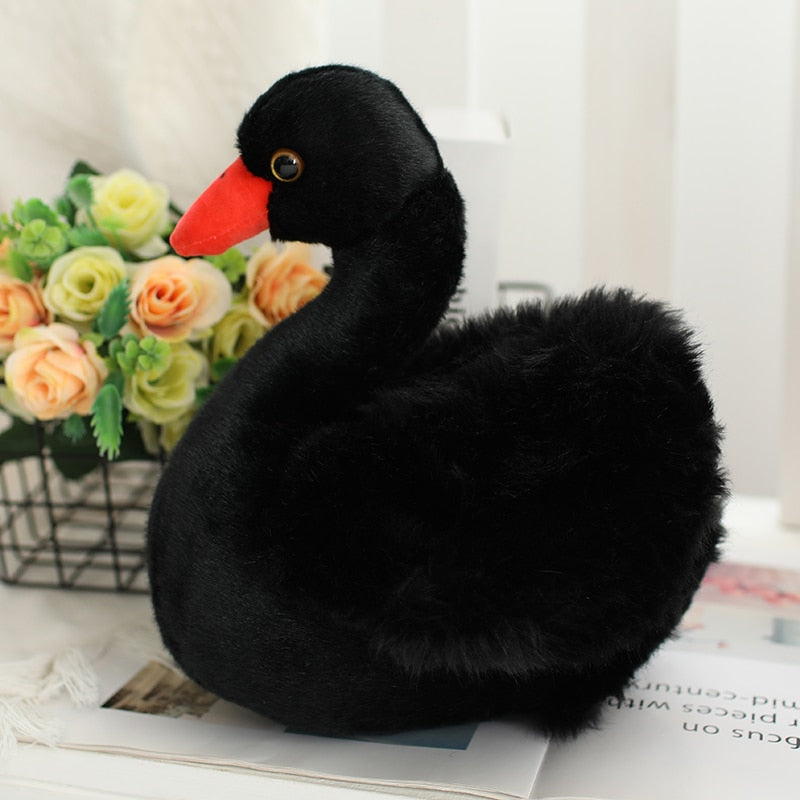 Black and white swan soft toy