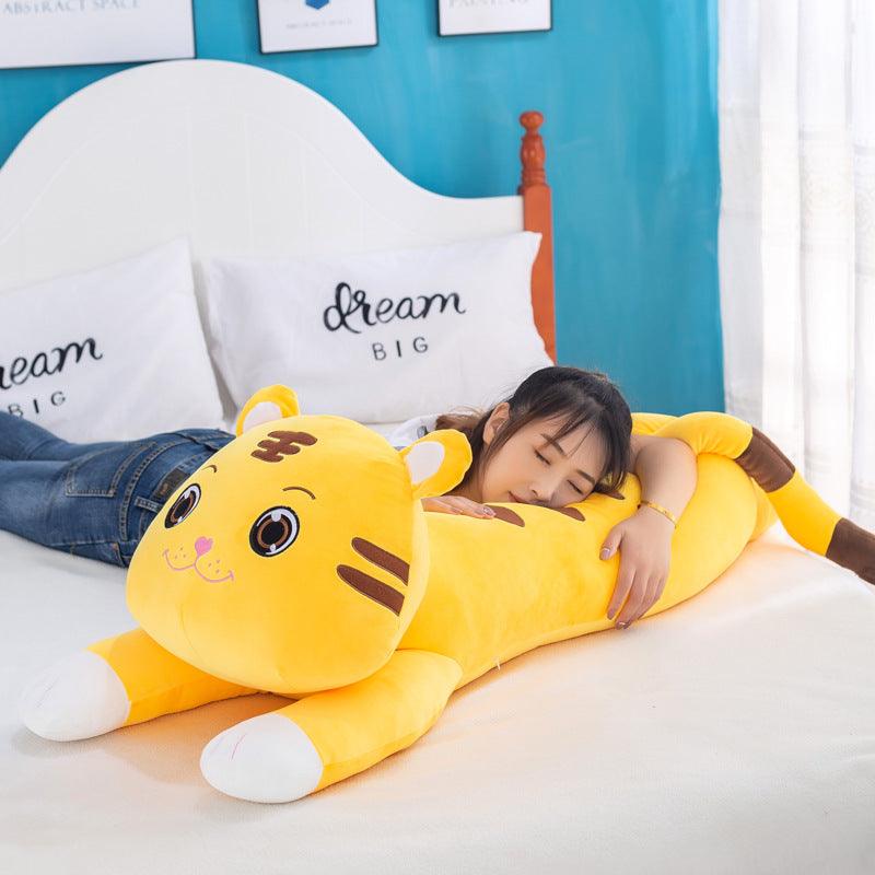 Giant Tiger Plush Toy Lying Long Pillow