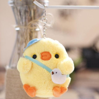 Little yellow chicken key ring