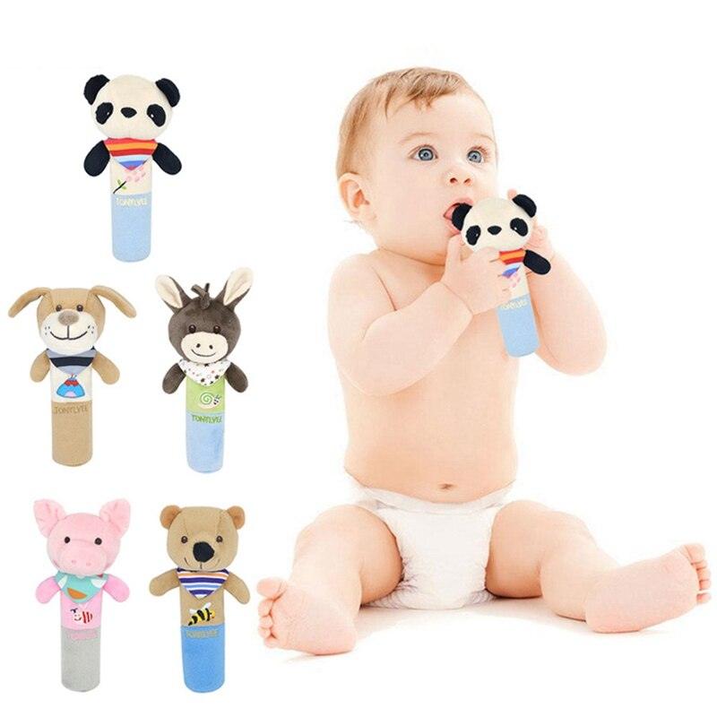 Jouets de dentition pour bébé avec animaux en peluche adorables