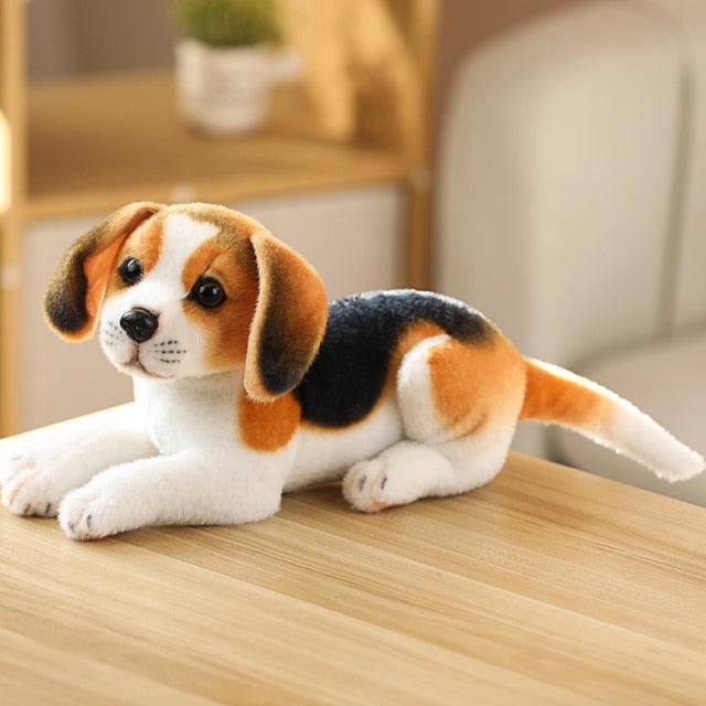 Animaux en peluche chien mignon et réaliste