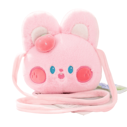 Sac en peluche lapin rose kawaii