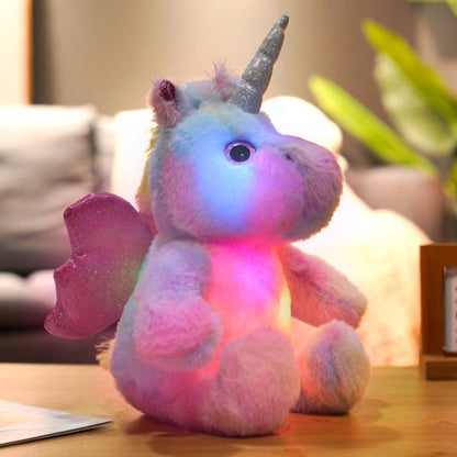 Peluche Licorne de dessin animé lumineuse