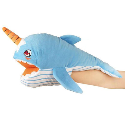 Narwhal Stuffed Animal Hand Puppet