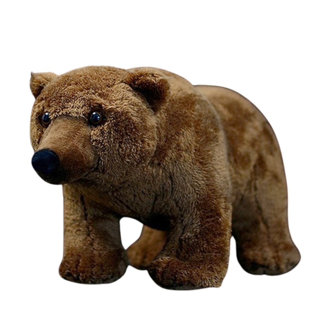 Peluche ours brun réaliste et câlin