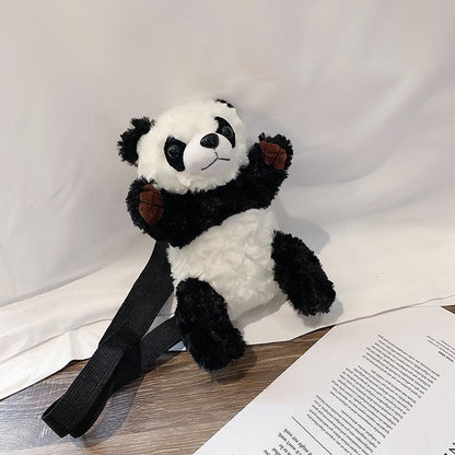 sac panda en peluche mignon sac à bandoulière de dessin animé