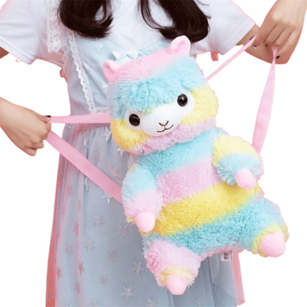 Sac en peluche Rainbow Alpaca