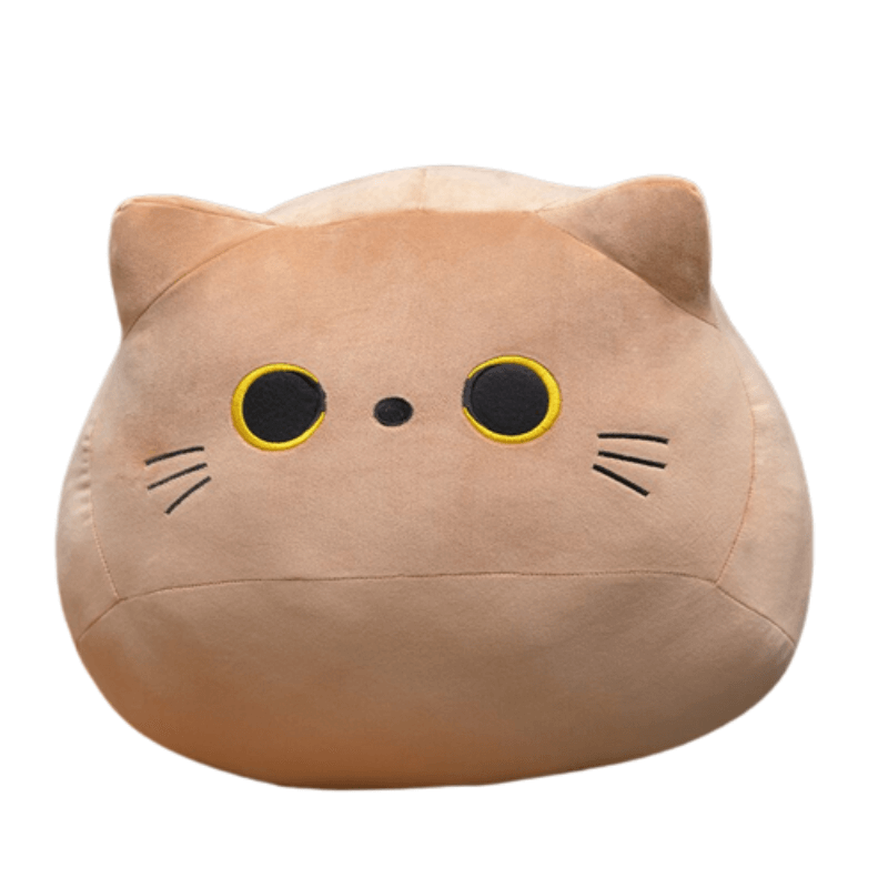 Plush cat pillow