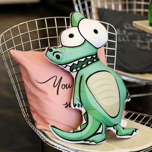 Green Crocodile Cushion