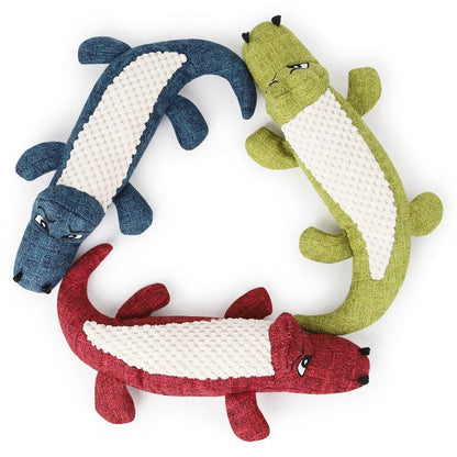 Jouets à mâcher pour chien en forme de crocodile