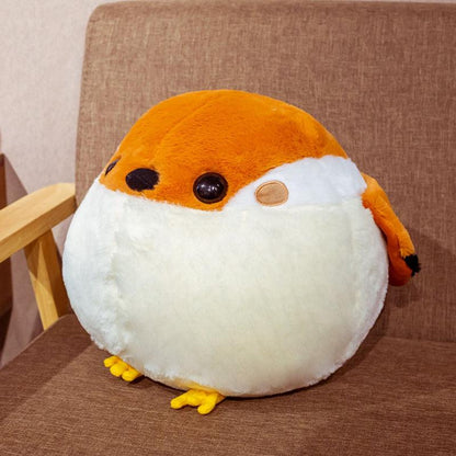 Cute chubby sparrow plush toy